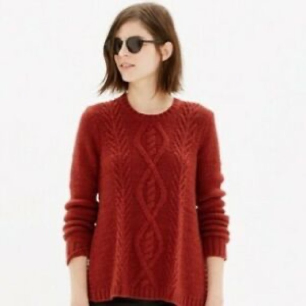 Madewell | Burnt Orange Wool Alpaca Blend Sweater